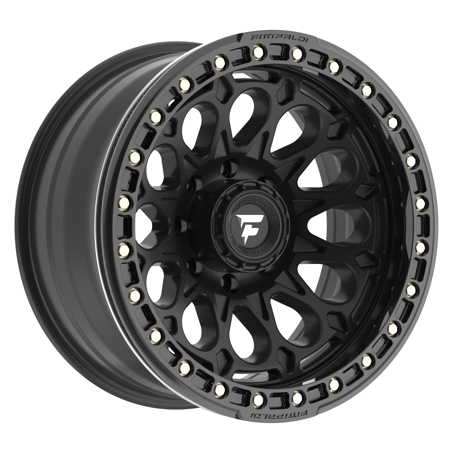 Fittipaldi Off Road FB153B Wheel - Satin Black with Gloss Black Forged Ring