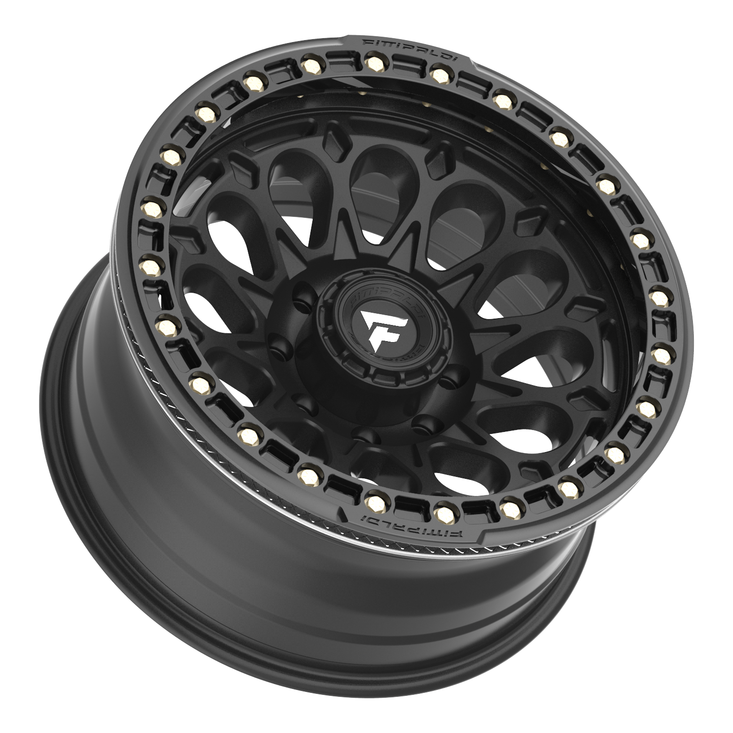 Fittipaldi Off Road FB153B Wheel - Satin Black with Gloss Black Forged Ring
