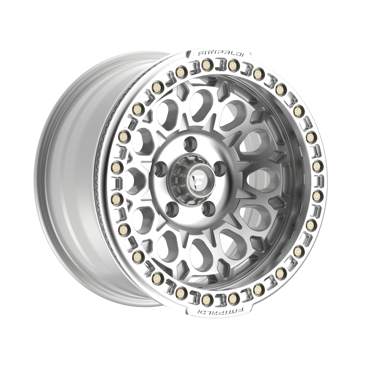 Fittipaldi Off Road FB153M Wheel - Gloss Silver Machined with Machined Ring