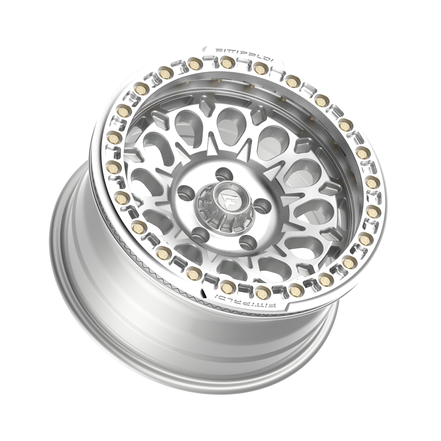 Fittipaldi Off Road FB153M Wheel - Gloss Silver Machined with Machined Ring