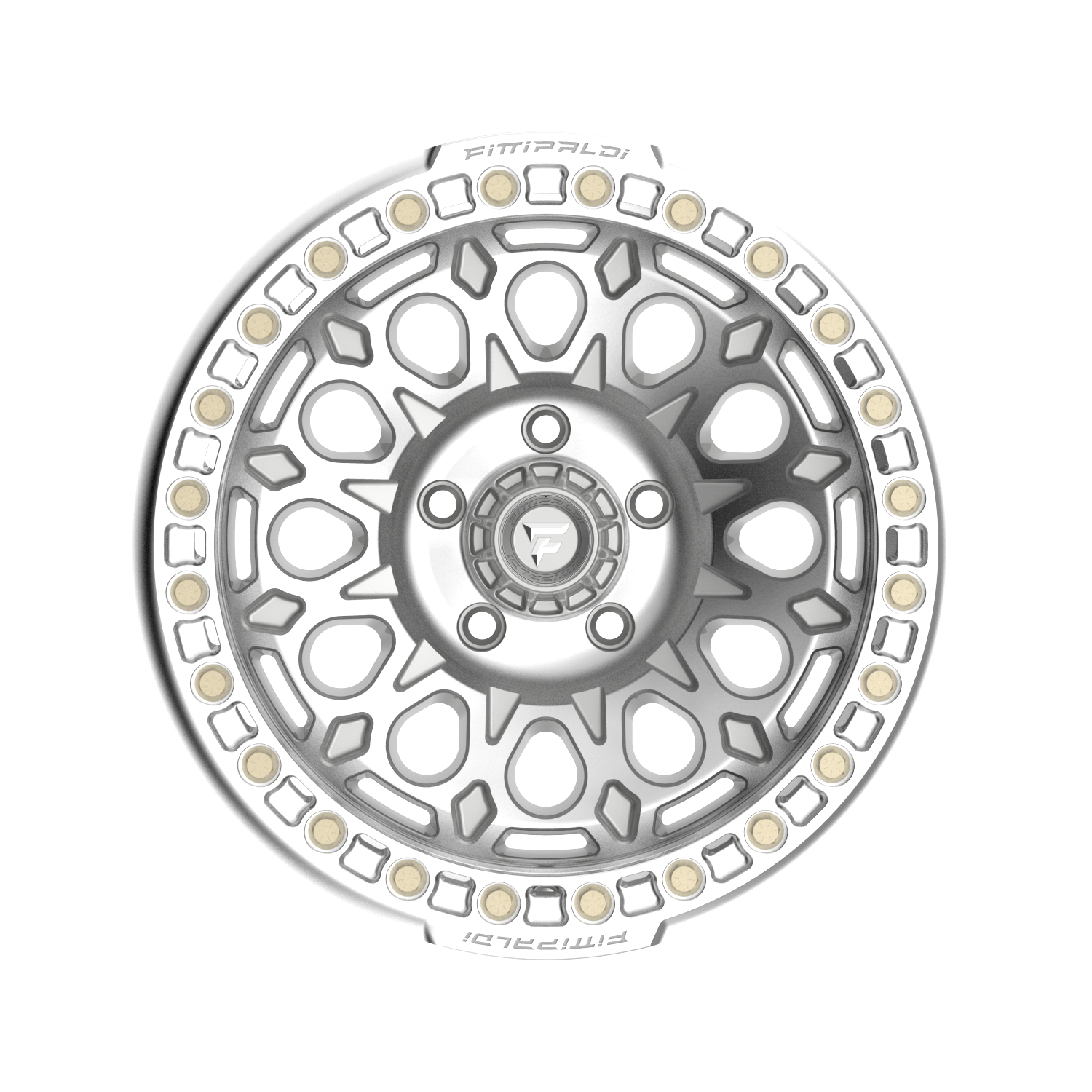 Fittipaldi Off Road FB153M Wheel - Gloss Silver Machined with Machined Ring