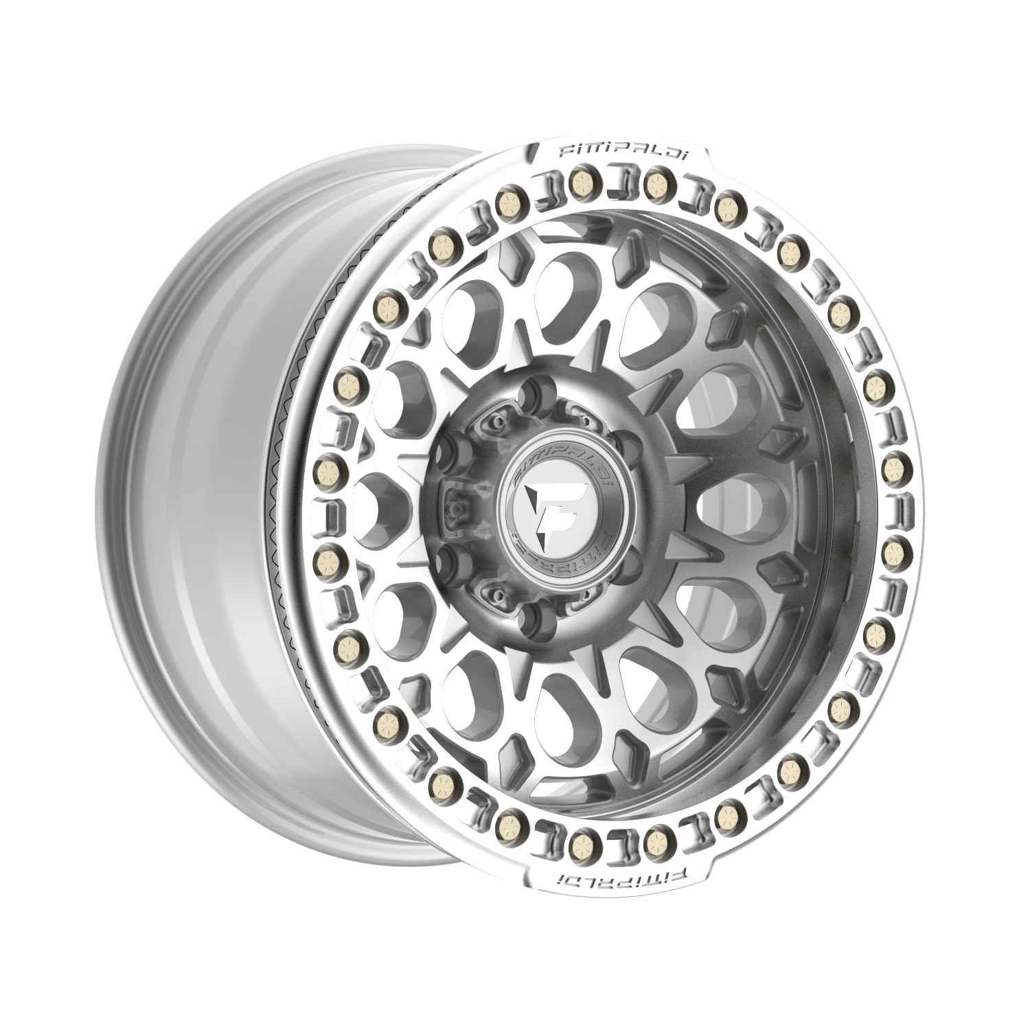 Fittipaldi Off Road FB153M Wheel - Gloss Silver Machined with Machined Ring