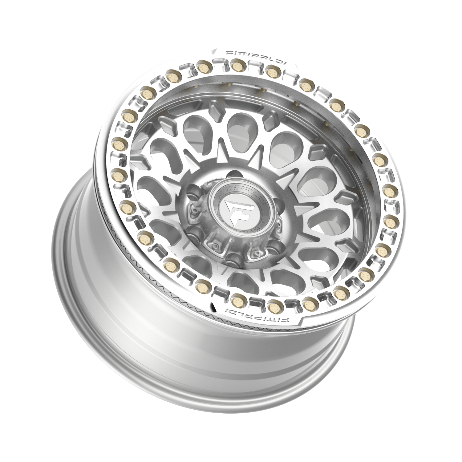 Fittipaldi Off Road FB153M Wheel - Gloss Silver Machined with Machined Ring
