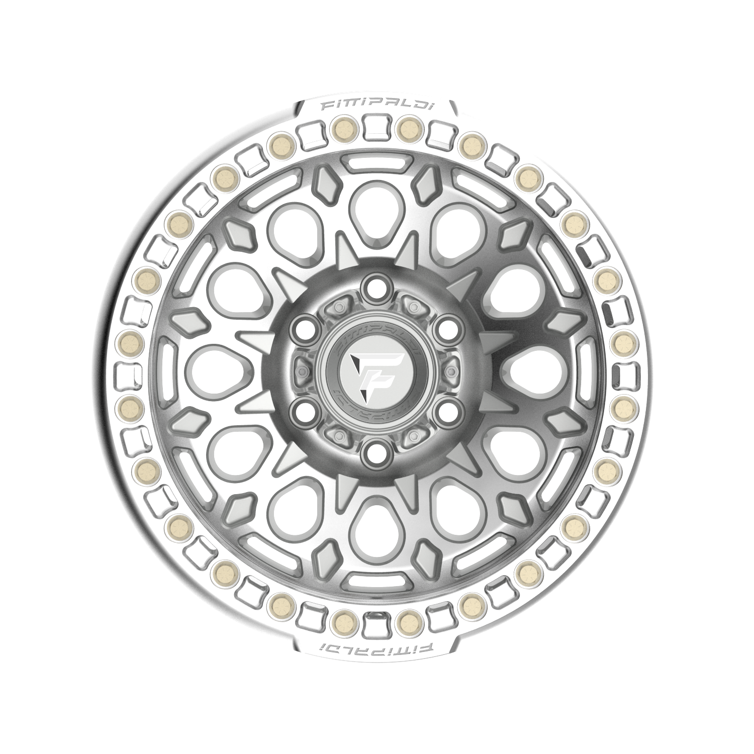 Fittipaldi Off Road FB153M Wheel - Gloss Silver Machined with Machined Ring