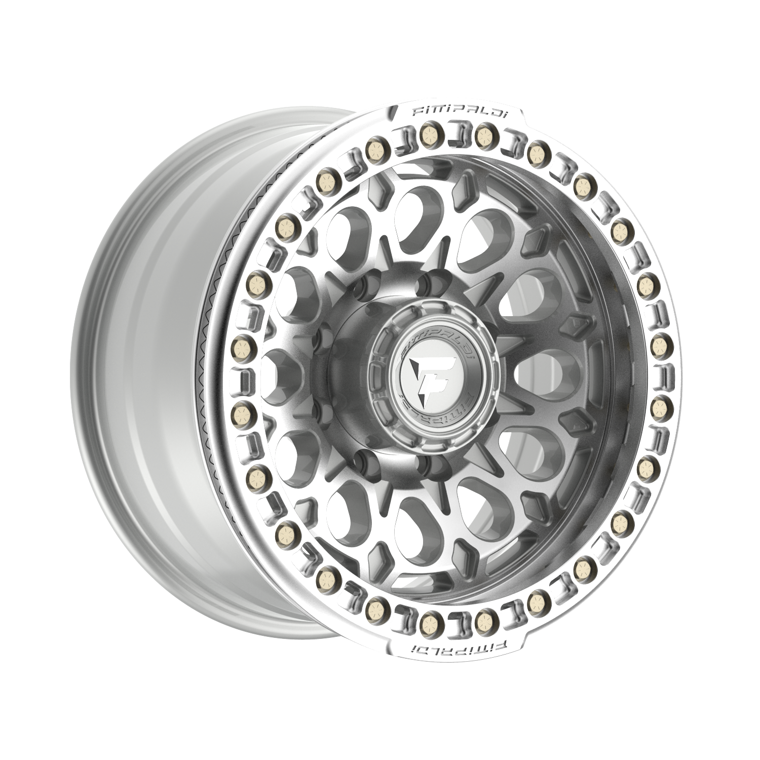 Fittipaldi Off Road FB153M Wheel - Gloss Silver Machined with Machined Ring