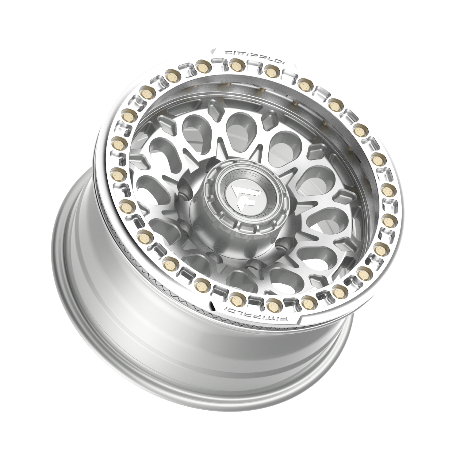 Fittipaldi Off Road FB153M Wheel - Gloss Silver Machined with Machined Ring