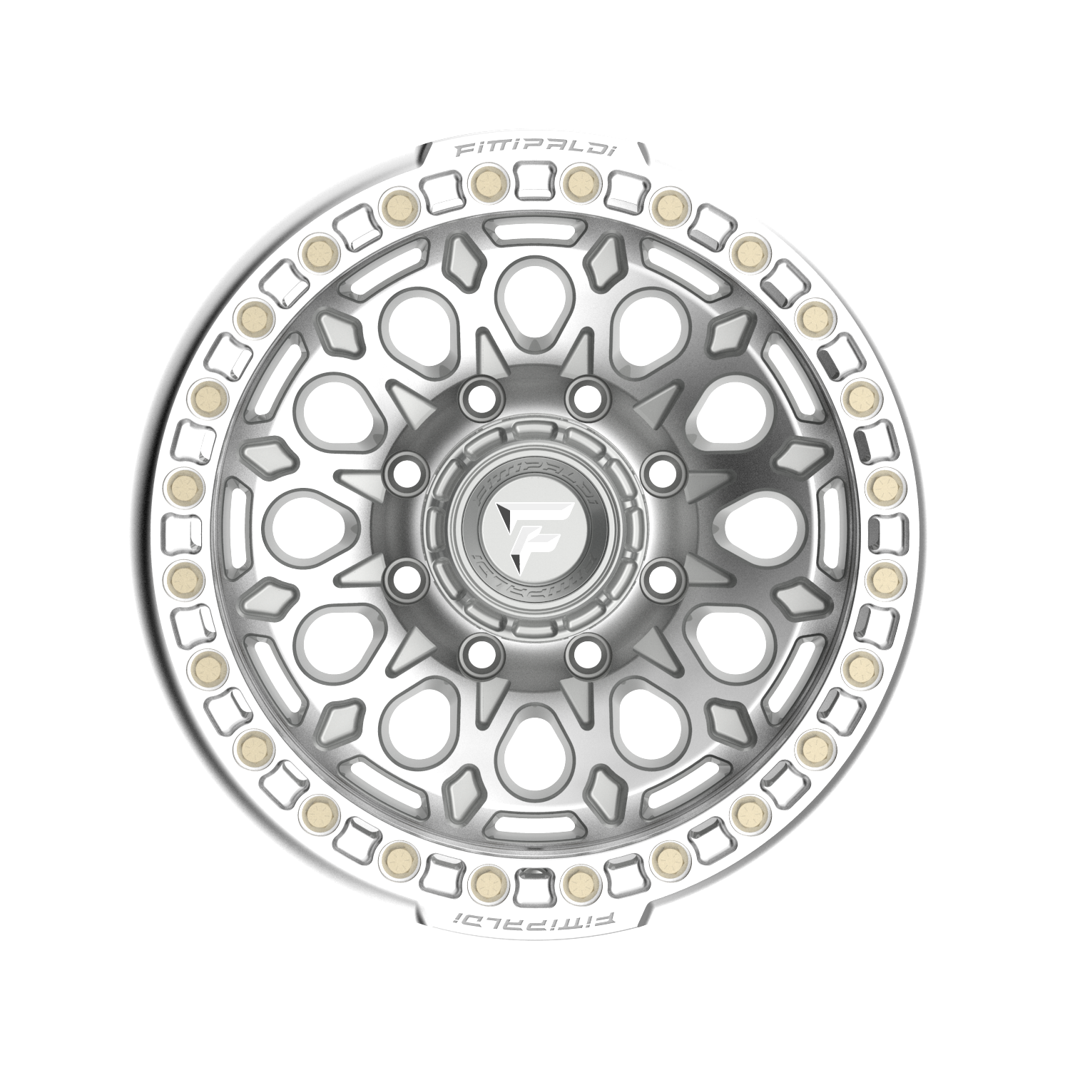 Fittipaldi Off Road FB153M Wheel - Gloss Silver Machined with Machined Ring