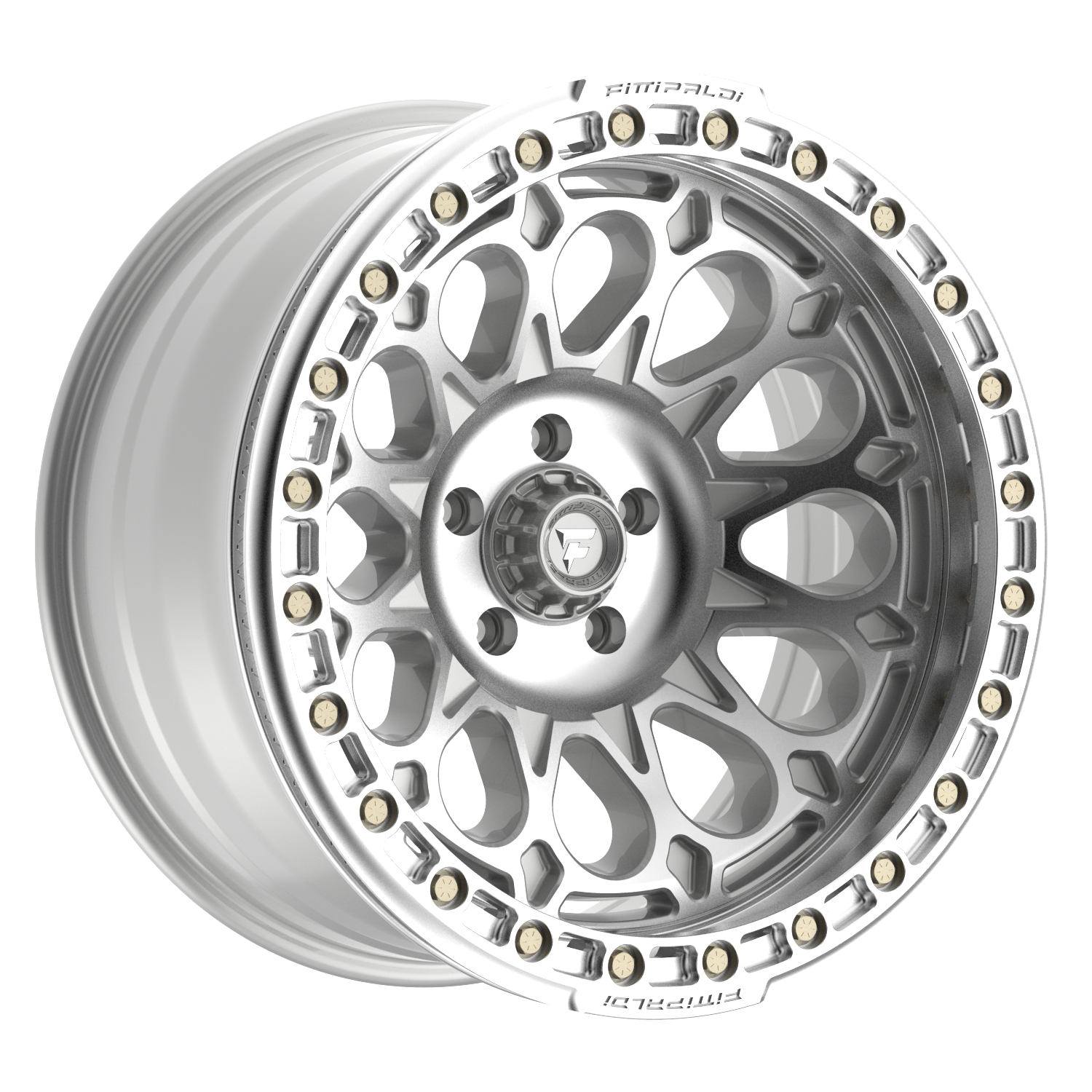 Fittipaldi Off Road FB153M Wheel - Gloss Silver Machined with Machined Ring