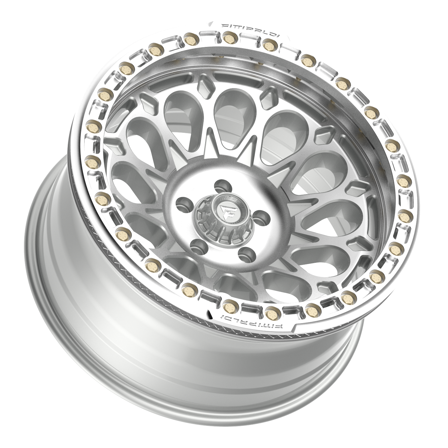 Fittipaldi Off Road FB153M Wheel - Gloss Silver Machined with Machined Ring