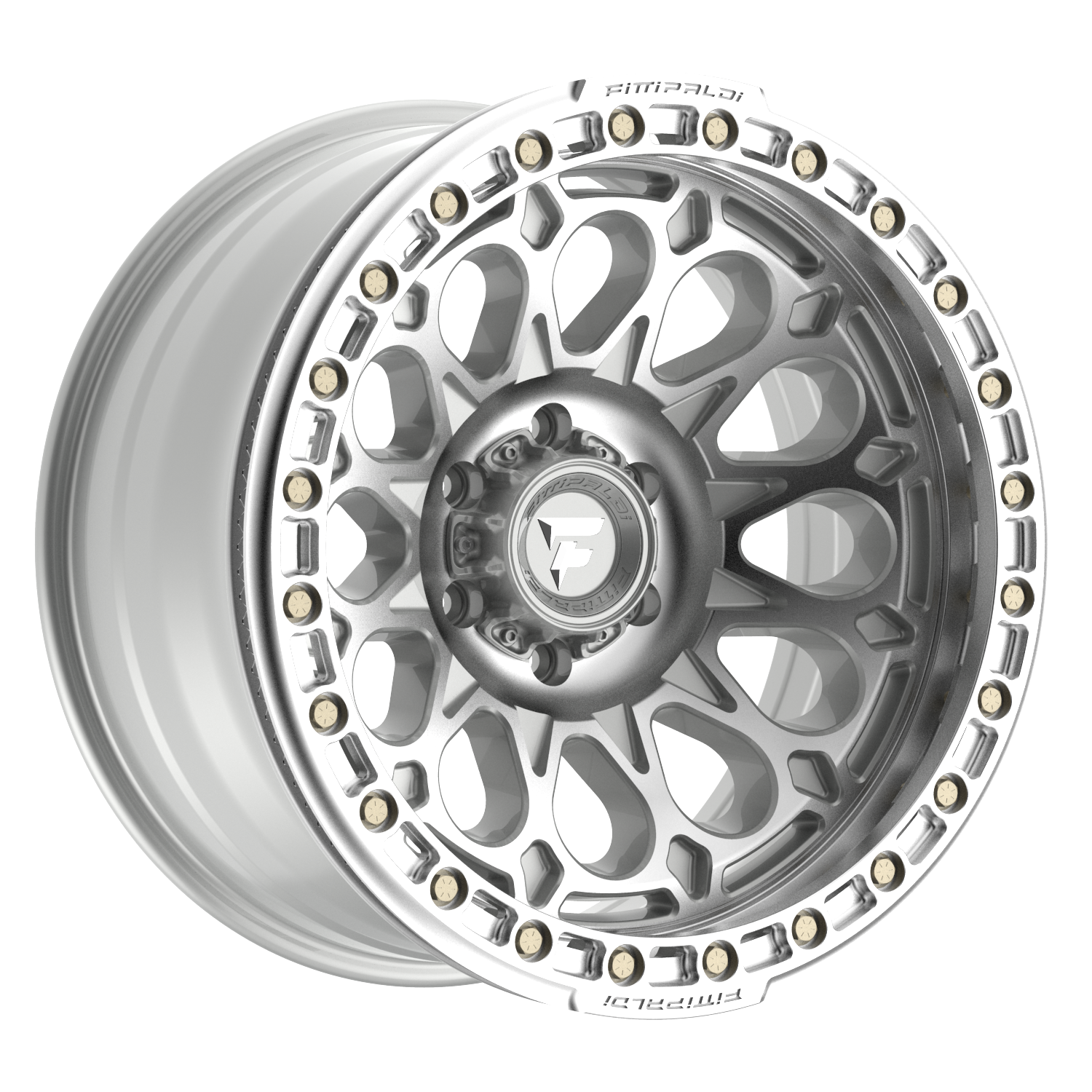 Fittipaldi Off Road FB153M Wheel - Gloss Silver Machined with Machined Ring