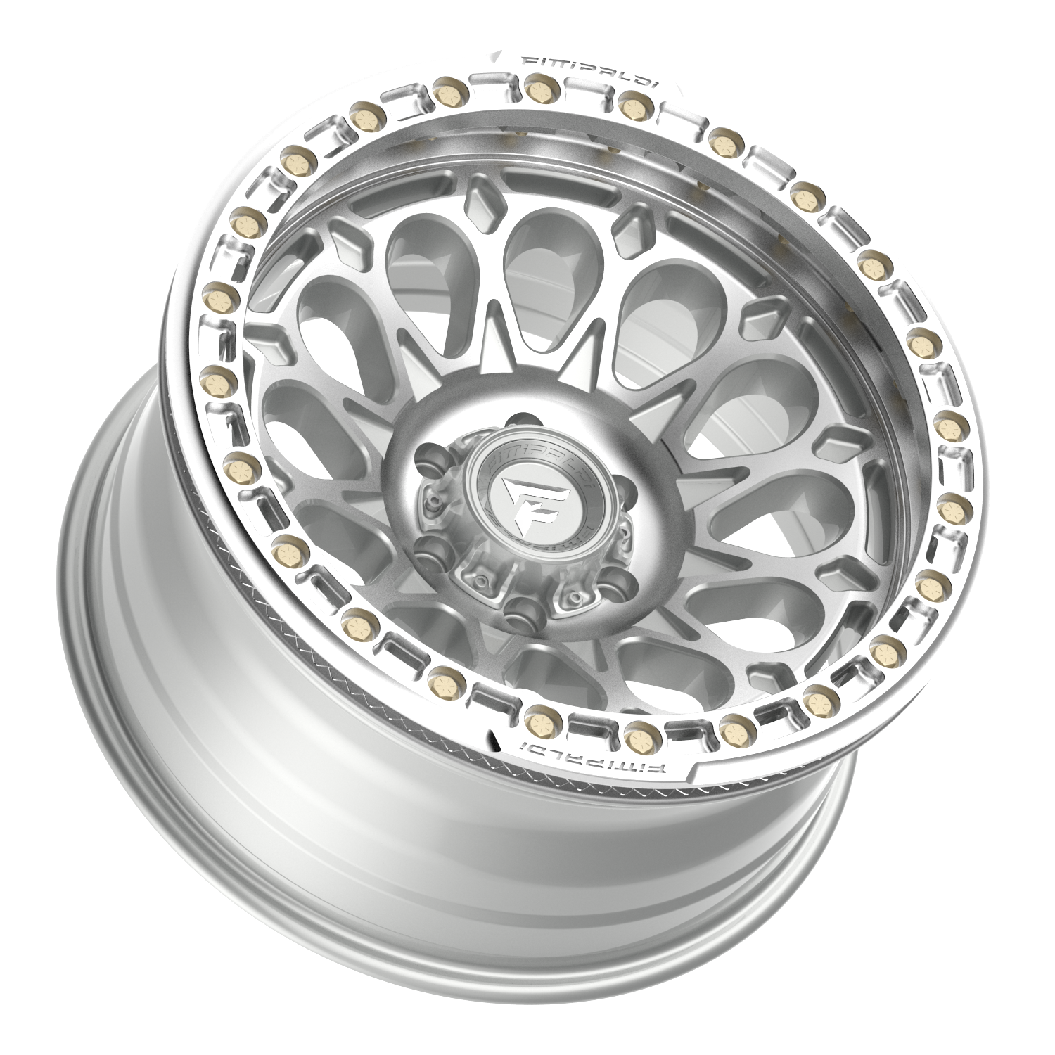 Fittipaldi Off Road FB153M Wheel - Gloss Silver Machined with Machined Ring