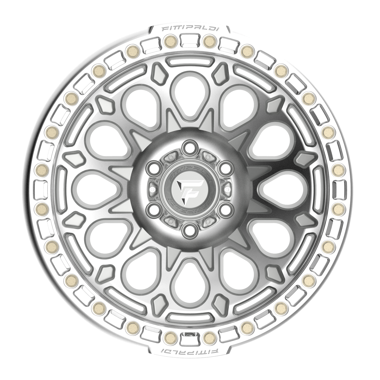 Fittipaldi Off Road FB153M Wheel - Gloss Silver Machined with Machined Ring