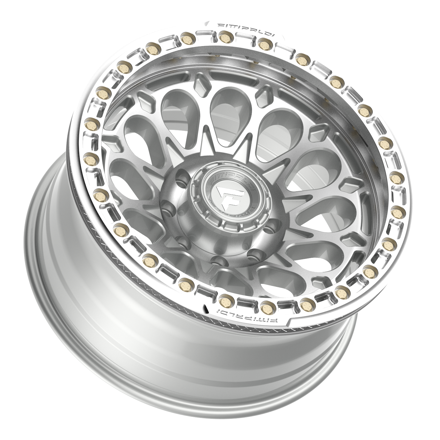 Fittipaldi Off Road FB153M Wheel - Gloss Silver Machined with Machined Ring