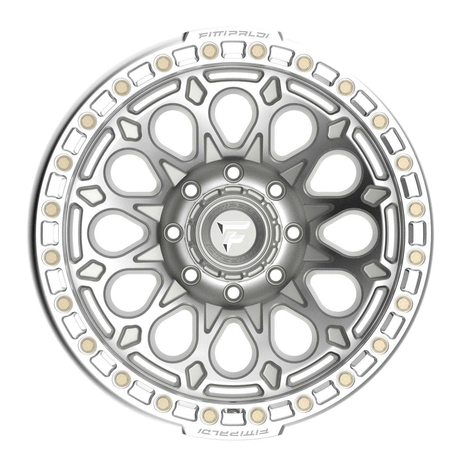 Fittipaldi Off Road FB153M Wheel - Gloss Silver Machined with Machined Ring