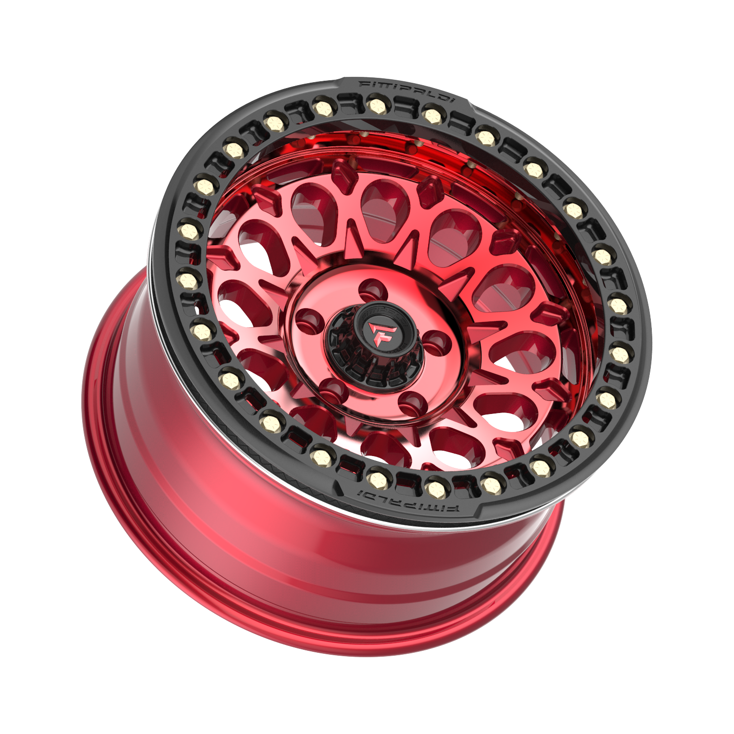 Fittipaldi Off Road FB153R Wheel - Gloss Red Machined with Red Tint and Gloss Black Ring