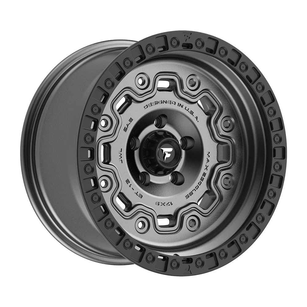 Fittipaldi Off Road FT100AB Wheel - Satin Anthracite with Satin Black Lip