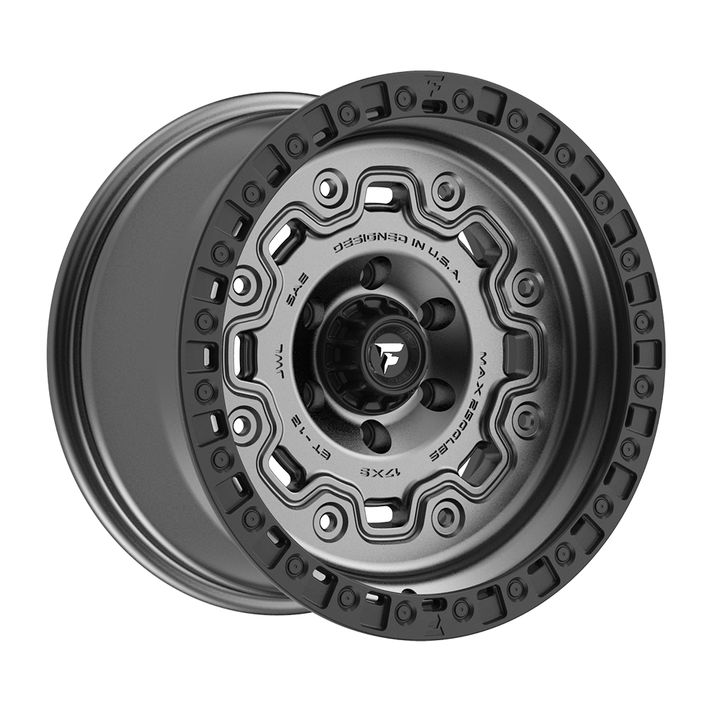Fittipaldi Off Road FT100AB Wheel - Satin Anthracite with Satin Black Lip