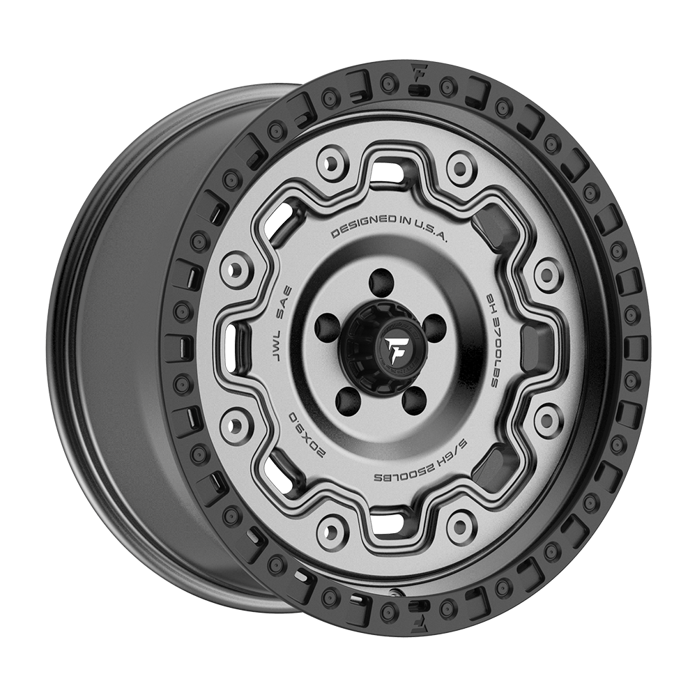 Fittipaldi Off Road FT100AB Wheel - Satin Anthracite with Satin Black Lip