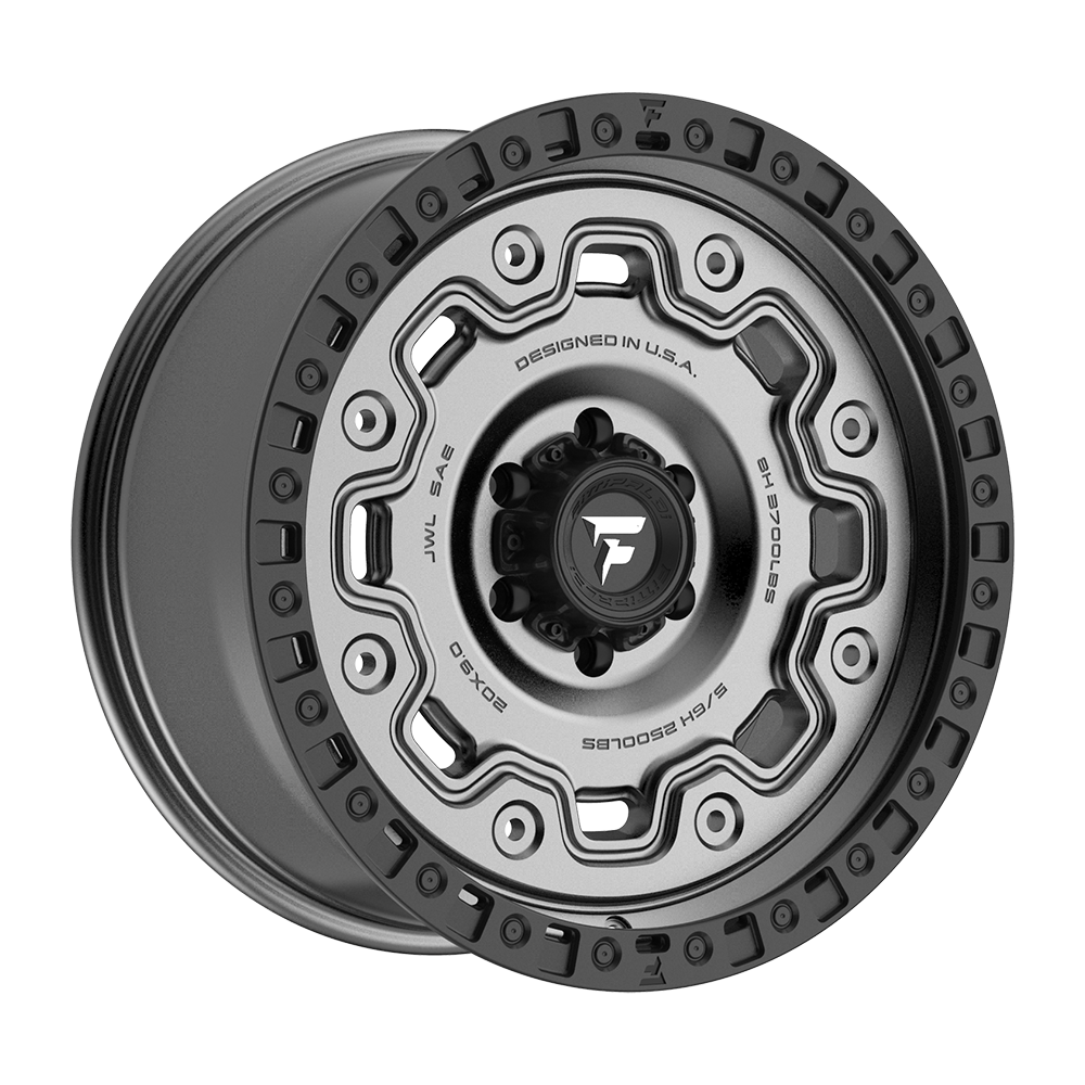 Fittipaldi Off Road FT100AB Wheel - Satin Anthracite with Satin Black Lip
