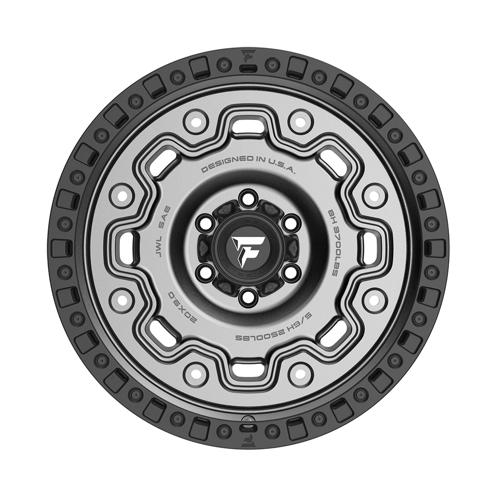 Fittipaldi Off Road FT100AB Wheel - Satin Anthracite with Satin Black Lip