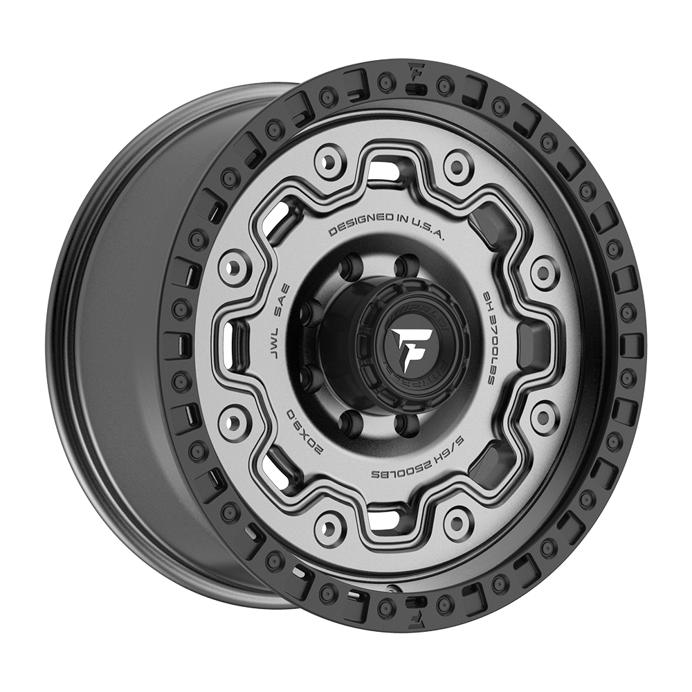 Fittipaldi Off Road FT100AB Wheel - Satin Anthracite with Satin Black Lip