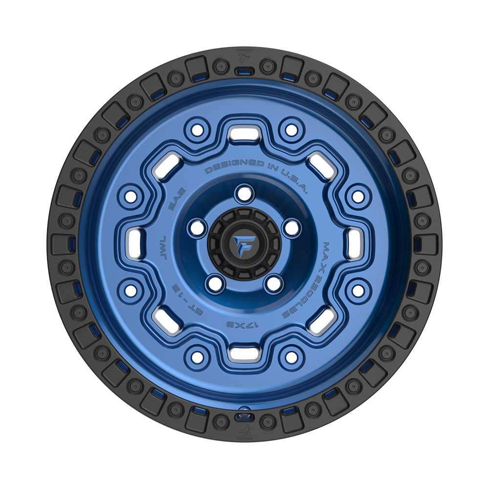 Fittipaldi Off Road FT100BLB Wheel - Gloss Blue with Satin Black Lip