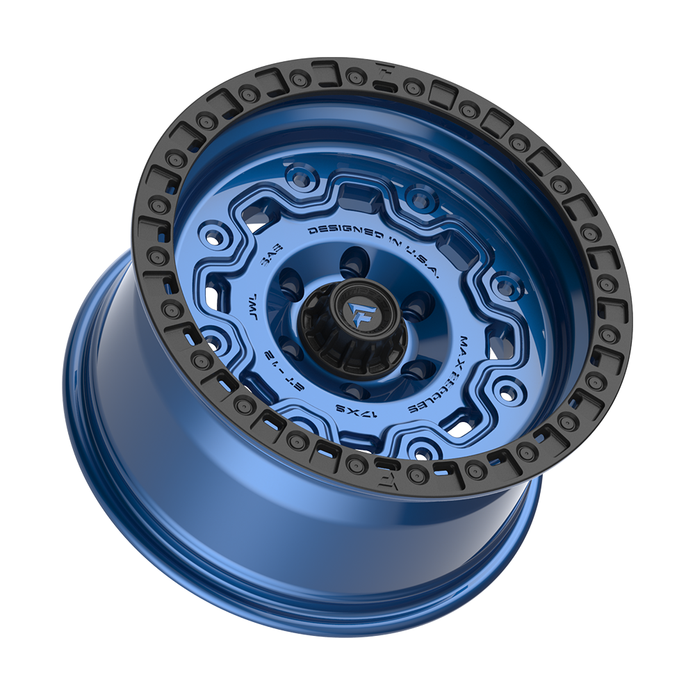Fittipaldi Off Road FT100BLB Wheel - Gloss Blue with Satin Black Lip