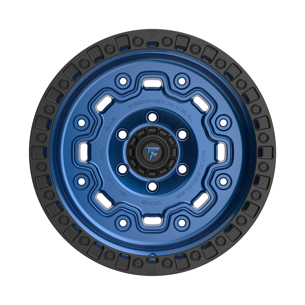 Fittipaldi Off Road FT100BLB Wheel - Gloss Blue with Satin Black Lip