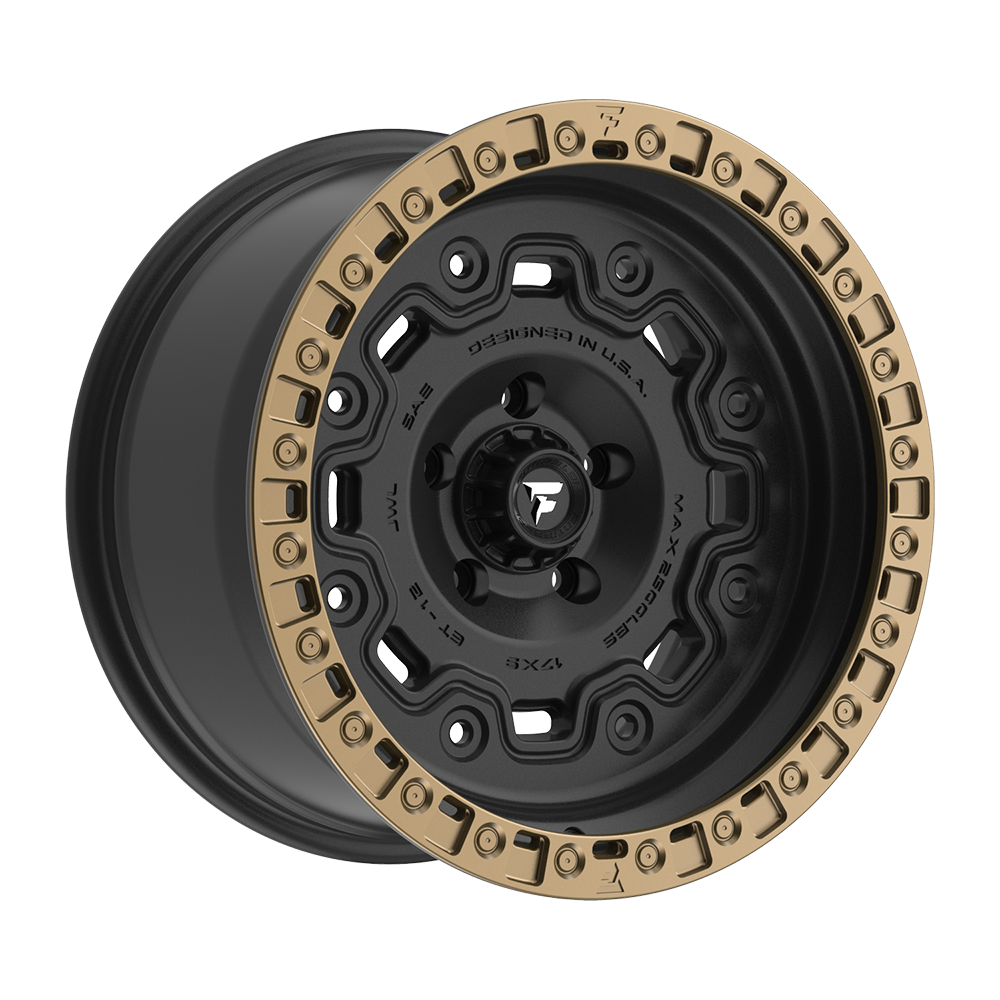 Fittipaldi Off Road FT100BZ Wheel - Satin Black with Bronze Ring
