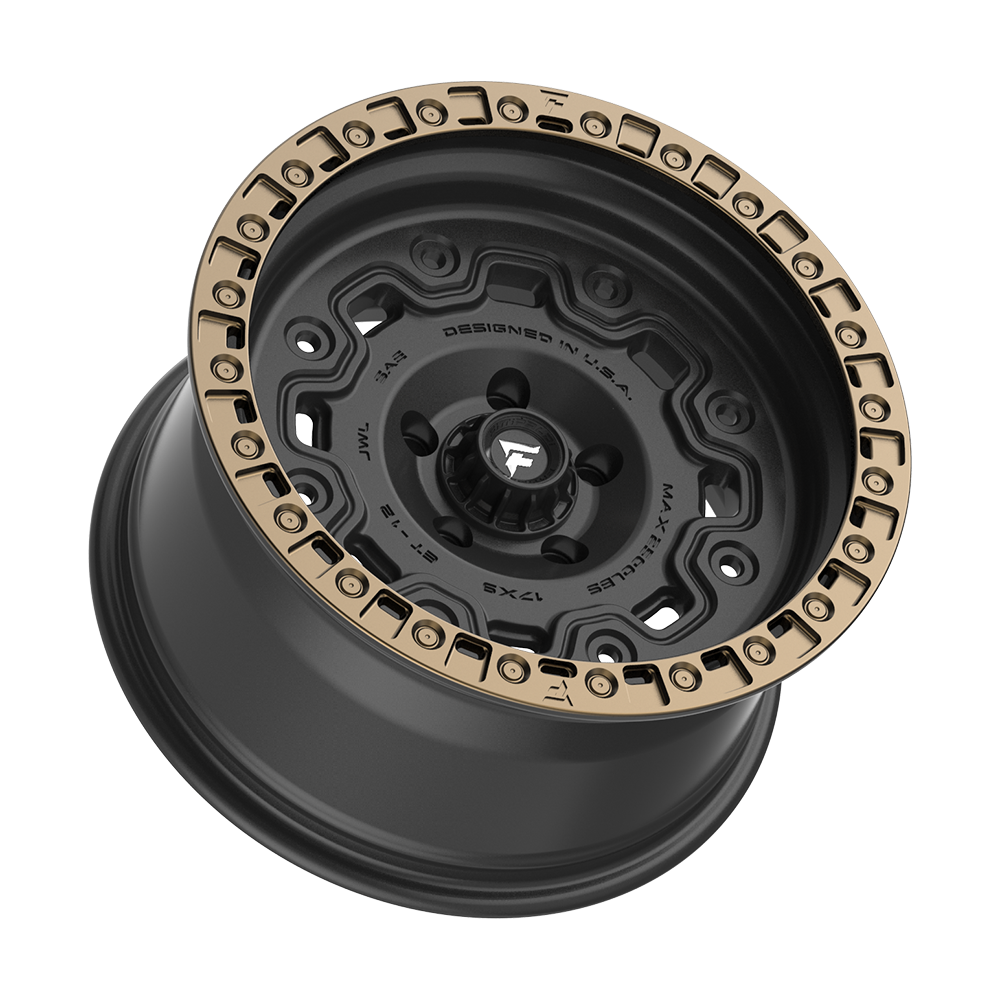 Fittipaldi Off Road FT100BZ Wheel - Satin Black with Bronze Ring