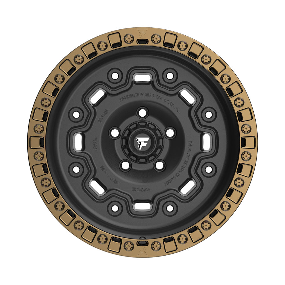 Fittipaldi Off Road FT100BZ Wheel - Satin Black with Bronze Ring