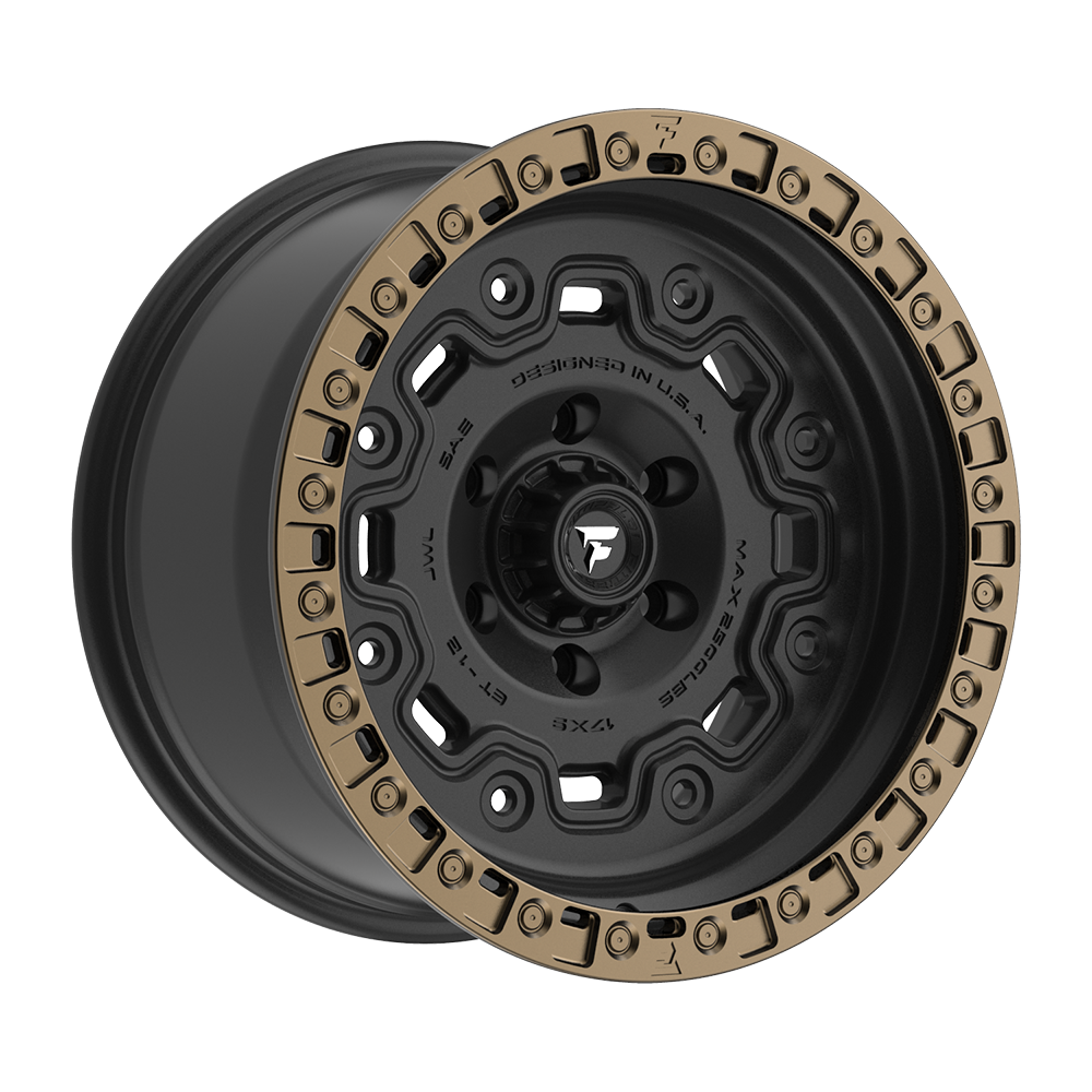 Fittipaldi Off Road FT100BZ Wheel - Satin Black with Bronze Ring