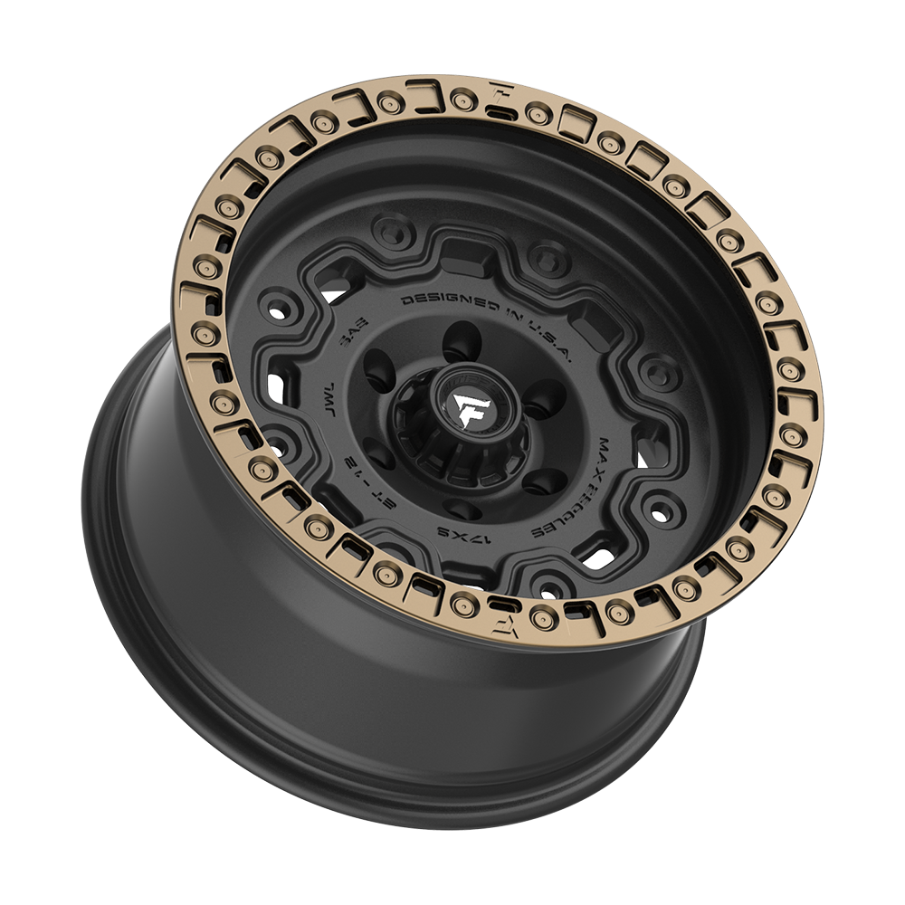Fittipaldi Off Road FT100BZ Wheel - Satin Black with Bronze Ring