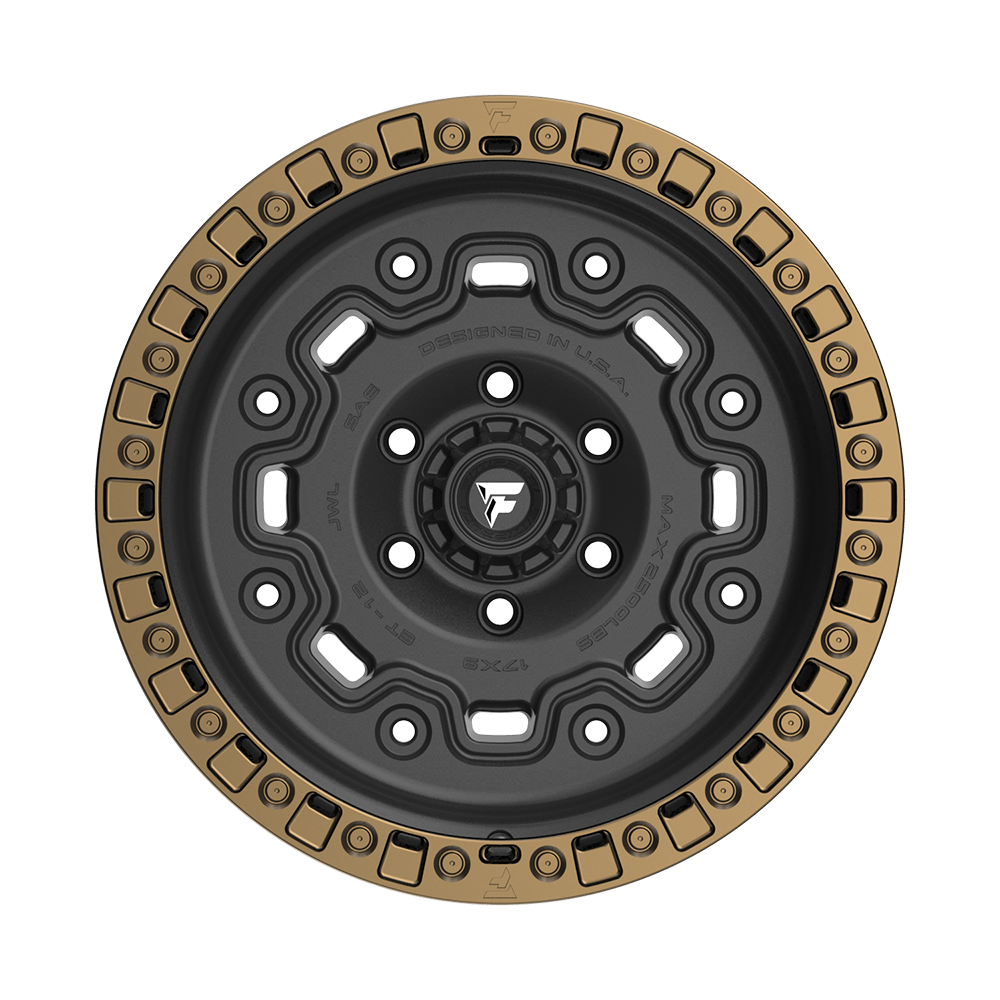 Fittipaldi Off Road FT100BZ Wheel - Satin Black with Bronze Ring
