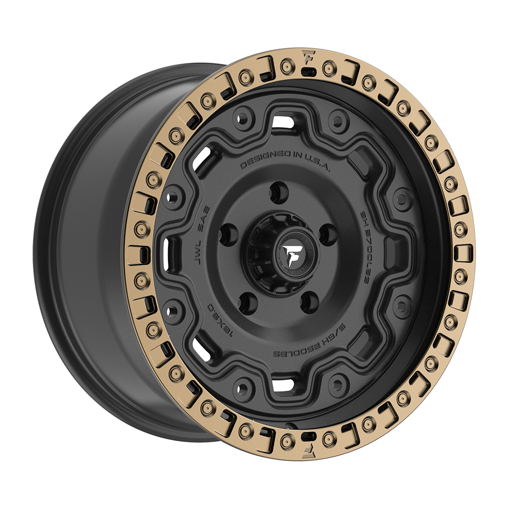 Fittipaldi Off Road FT100BZ Wheel - Satin Black with Bronze Ring