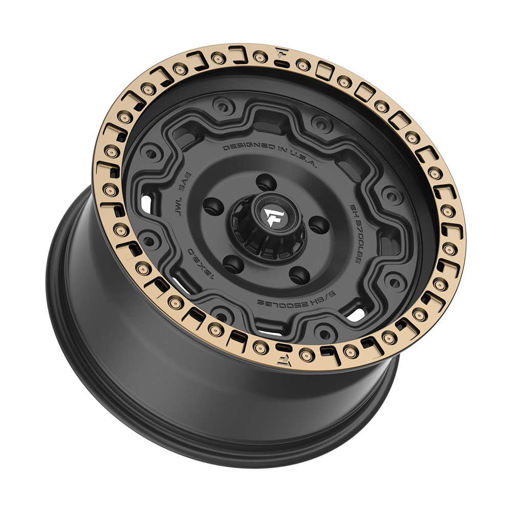 Fittipaldi Off Road FT100BZ Wheel - Satin Black with Bronze Ring