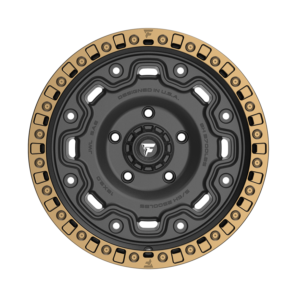 Fittipaldi Off Road FT100BZ Wheel - Satin Black with Bronze Ring