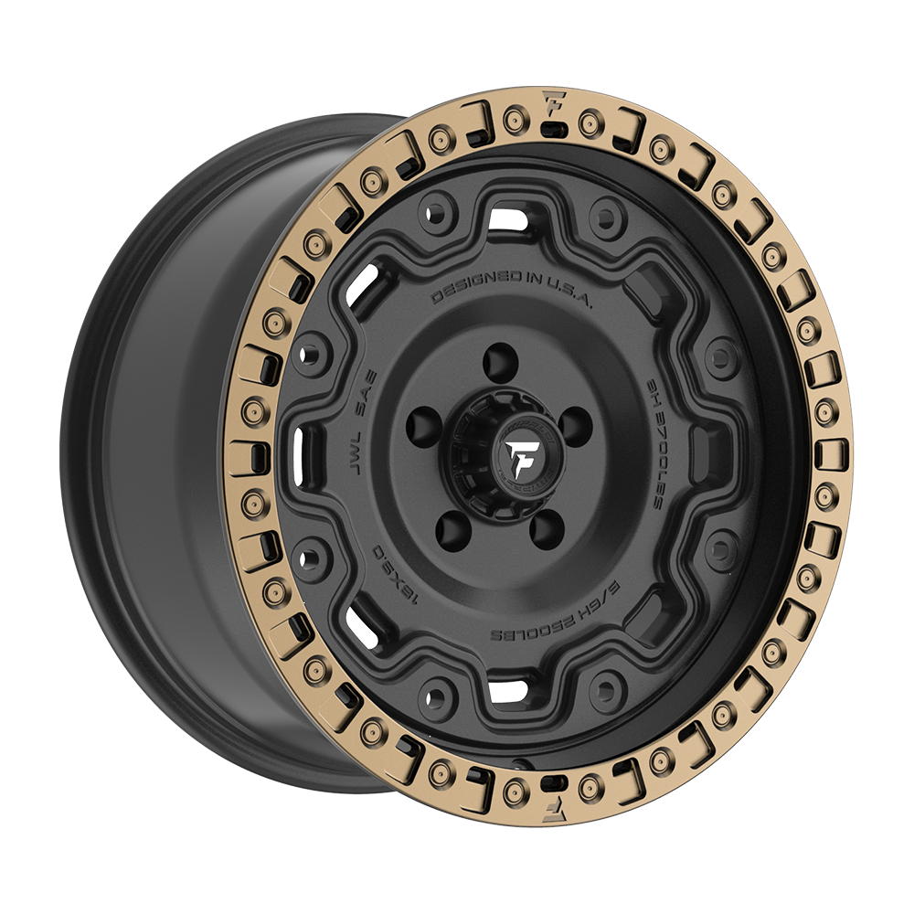 Fittipaldi Off Road FT100BZ Wheel - Satin Black with Bronze Ring