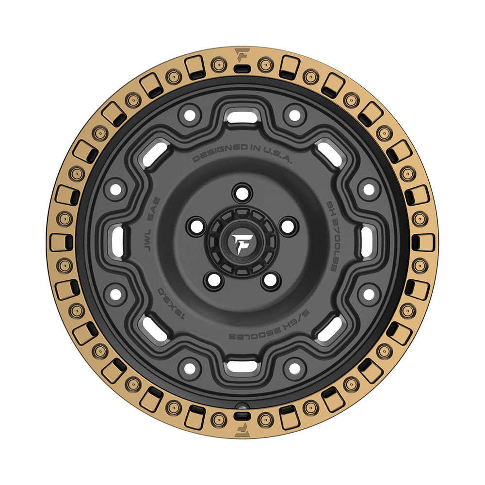 Fittipaldi Off Road FT100BZ Wheel - Satin Black with Bronze Ring