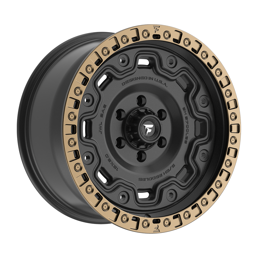 Fittipaldi Off Road FT100BZ Wheel - Satin Black with Bronze Ring