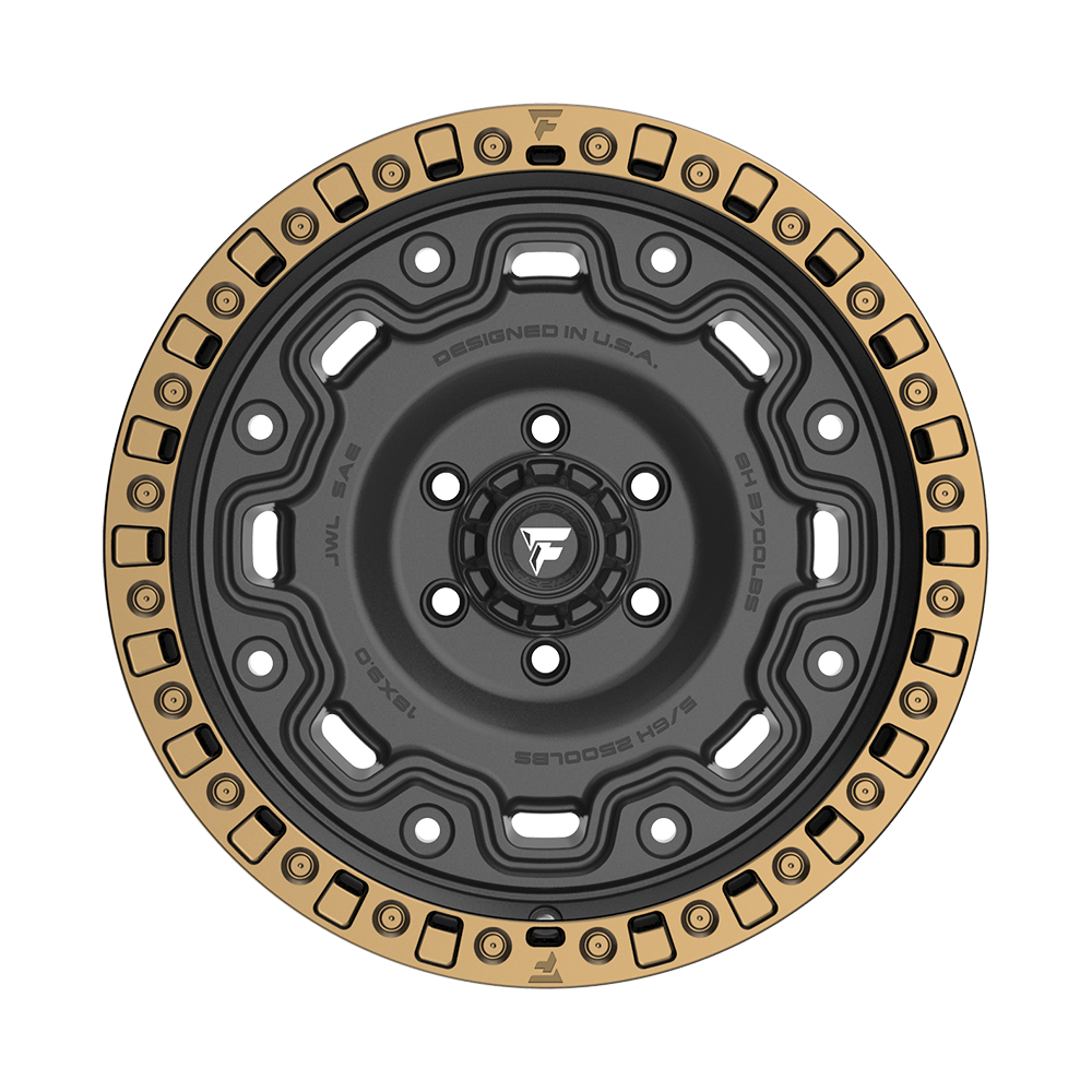 Fittipaldi Off Road FT100BZ Wheel - Satin Black with Bronze Ring