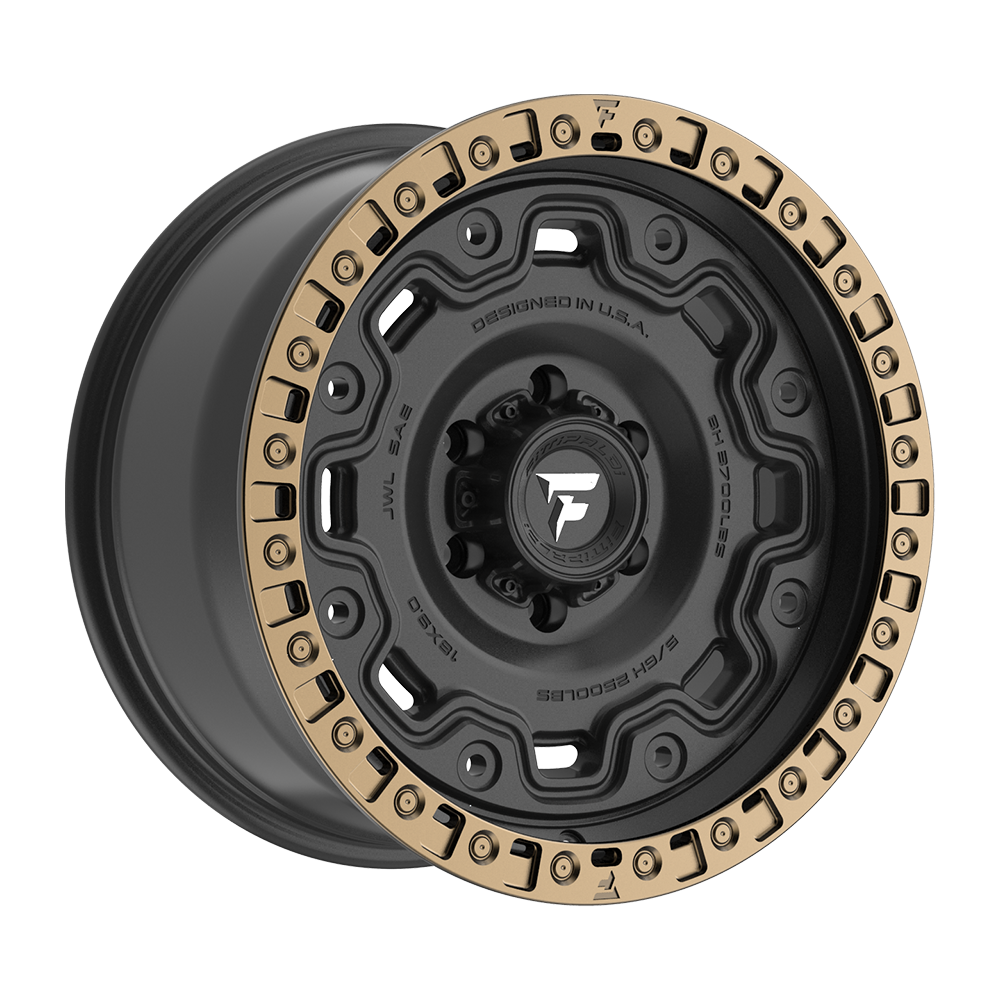 Fittipaldi Off Road FT100BZ Wheel - Satin Black with Bronze Ring