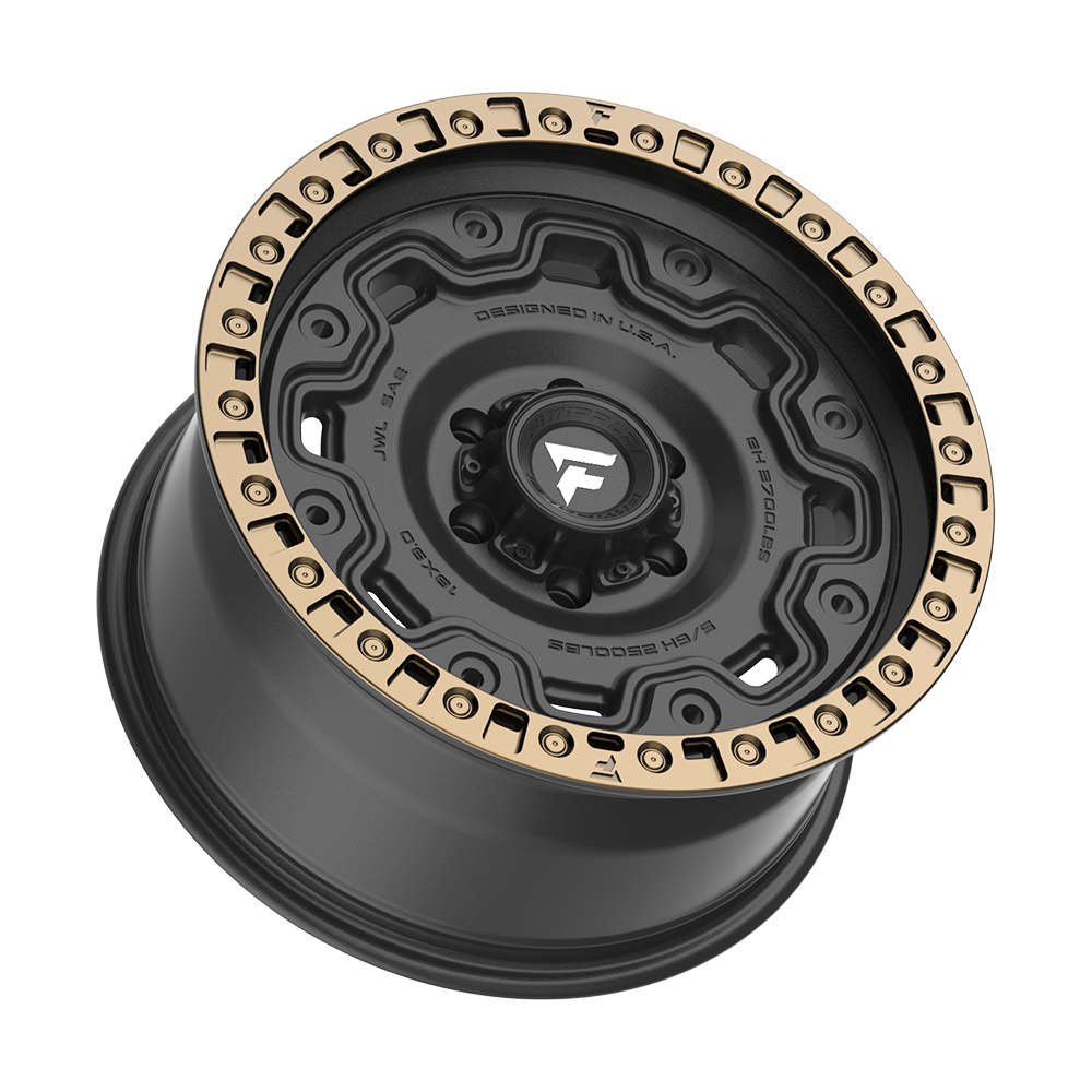 Fittipaldi Off Road FT100BZ Wheel - Satin Black with Bronze Ring