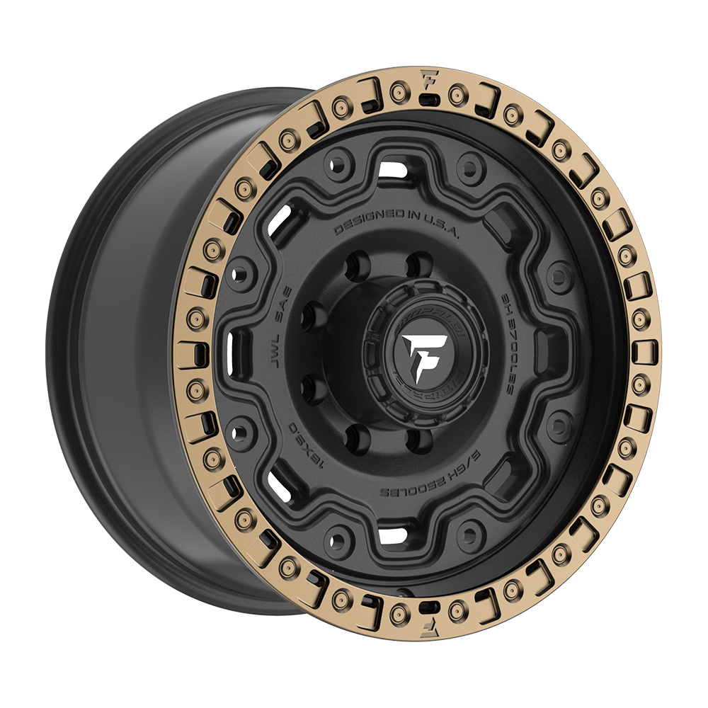 Fittipaldi Off Road FT100BZ Wheel - Satin Black with Bronze Ring