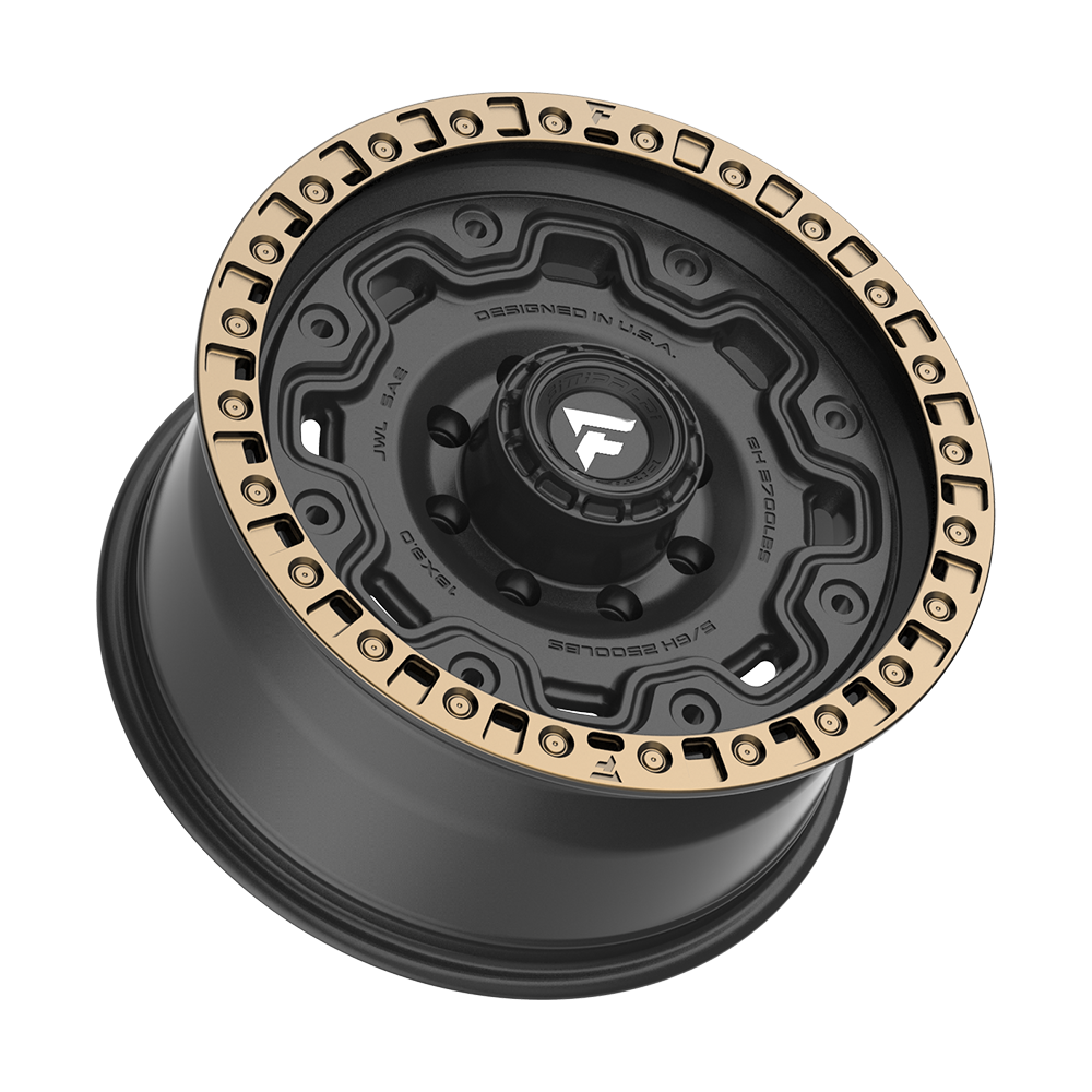 Fittipaldi Off Road FT100BZ Wheel - Satin Black with Bronze Ring