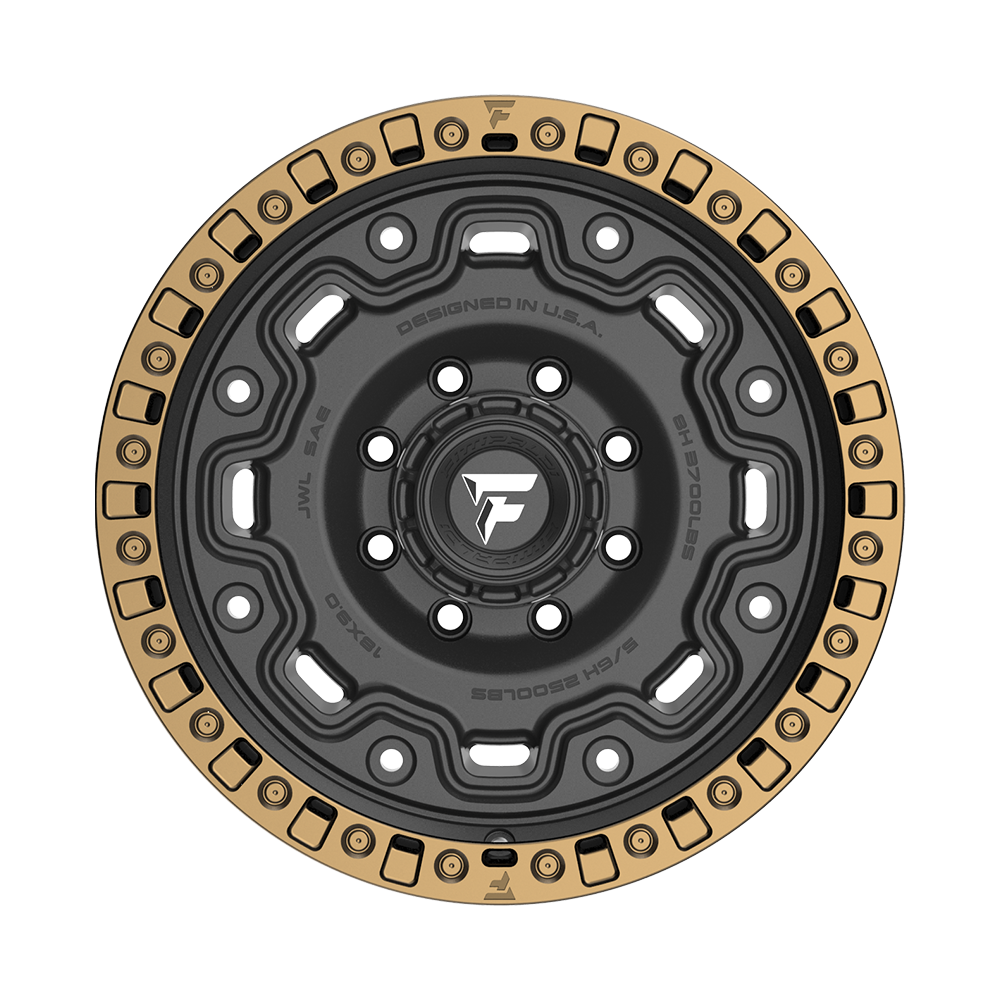 Fittipaldi Off Road FT100BZ Wheel - Satin Black with Bronze Ring