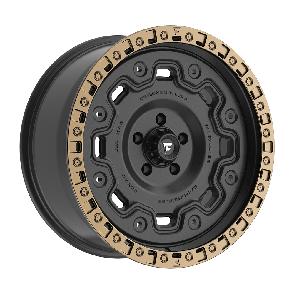 Fittipaldi Off Road FT100BZ Wheel - Satin Black with Bronze Ring