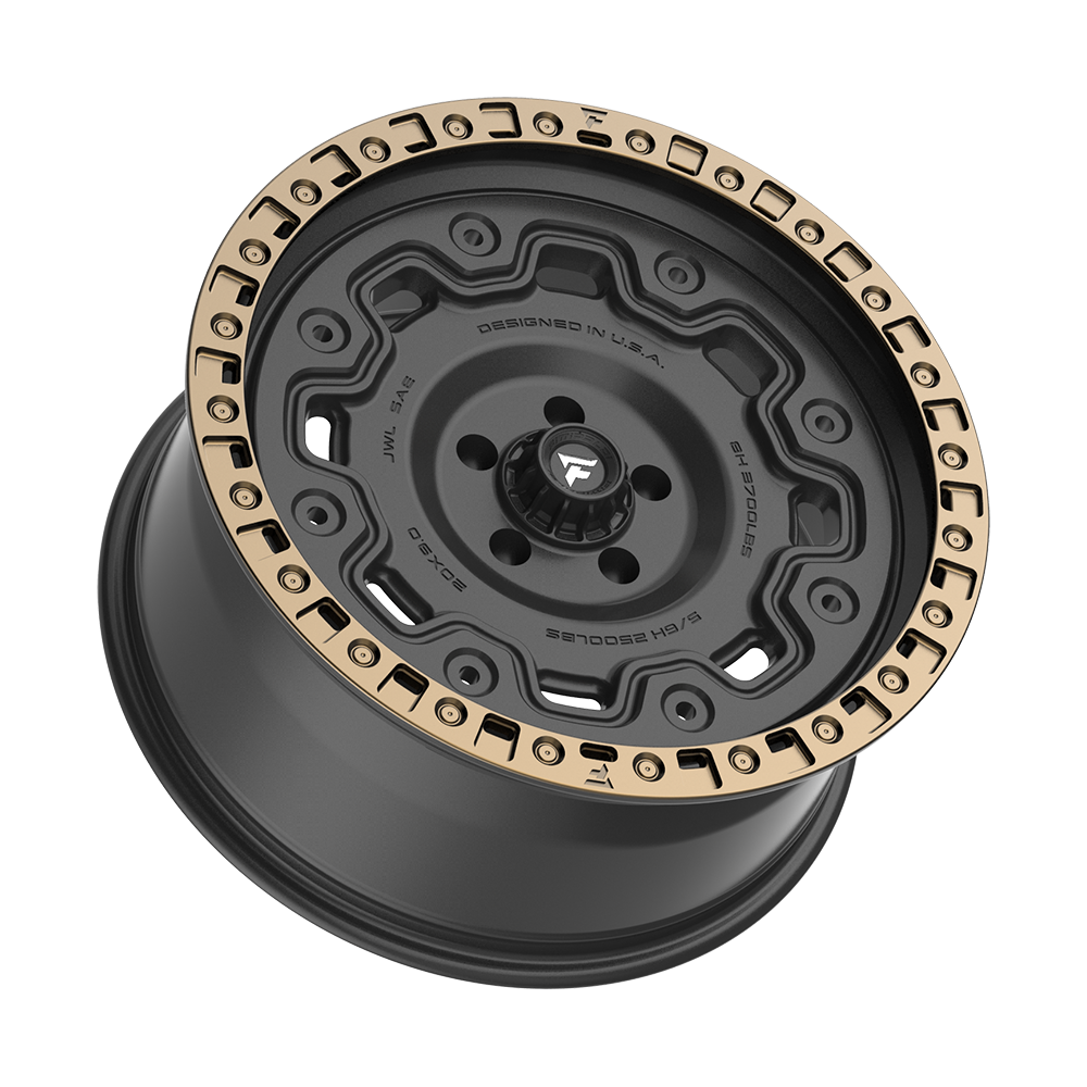 Fittipaldi Off Road FT100BZ Wheel - Satin Black with Bronze Ring
