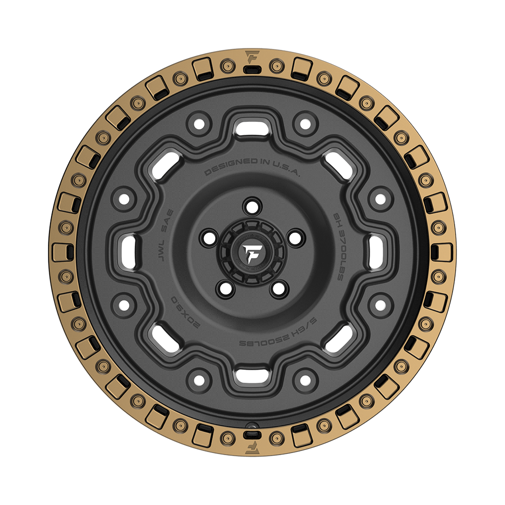 Fittipaldi Off Road FT100BZ Wheel - Satin Black with Bronze Ring