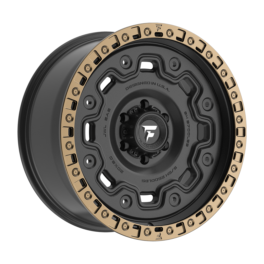 Fittipaldi Off Road FT100BZ Wheel - Satin Black with Bronze Ring